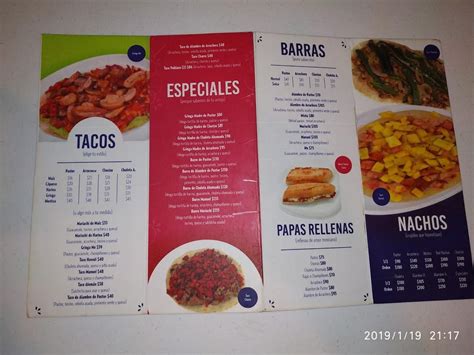 Carta Del Restaurante Taco Mariachi Campeche Av Adolfo Ruiz Cortinez