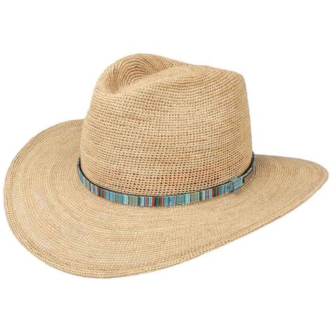 Stetson Crochet Raffia Str Hatt Westernbutikken No