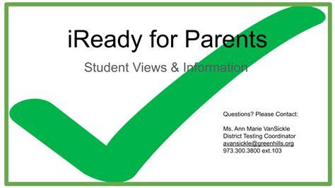 Assessments Iready Parent Guidance