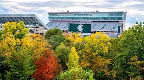 Spartan Stadium In The Fallbeautiful College Campus Campus