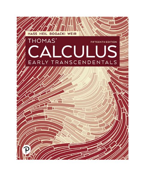 Thomas Calculus Early Transcendentals 15th Edition By Joel R Hass