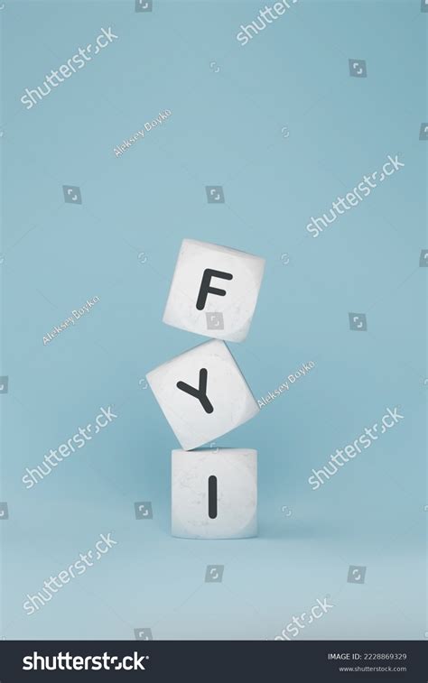 Marble Tiles Fyi Abbreviation Stacked Blue Stock Photo 2228869329