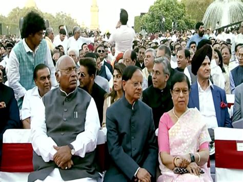 Pm Narendra Modi Oath Ceremony Mallikarjun Kharge Only Opposition Leader Attend Program Pm मोदी