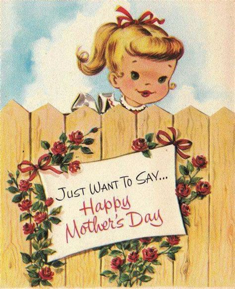 Vintage Mothers Day Card Happy Mothers Day Card Mothers Day