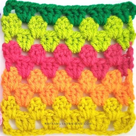 How To Crochet The Granny Stripe Stitch • Raffamusadesigns