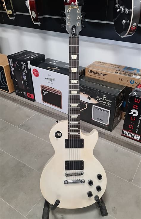 GIBSON Les Paul LPJ Rubbed White Trans 2013 Chitarra Reverb UK