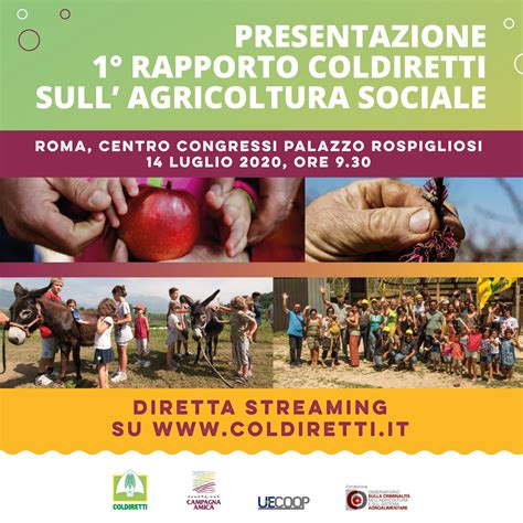 Agricoltura Sociale Arriva Il Primo Rapporto Di Coldiretti