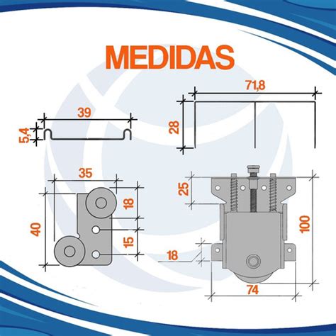 Kit Frente Placard Corredizo Aluminio D52 2 Mt 2 Pt Cima M Mundocima