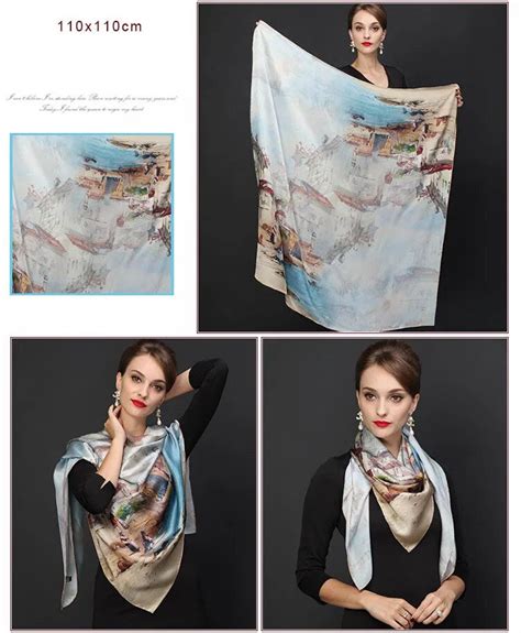 Dankeyisi 110 110cm 100 Silk Big Square Silk Scarves Fashion Floral Printed Shawl Sale Women