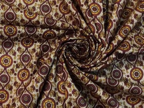 Beige Maroon Yellow Floral Printed Khadi Fabric At Rs 275 00 Khadi