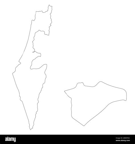 Israel Map Black And White Stock Photos Images Alamy