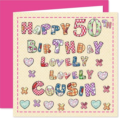 Cousin 50th Happy Birthday Card Lovely Lovely Cousin 50 Today