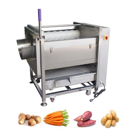 Automatic Carrots Potato Washing And Peeling Machine Cassava Cleaning