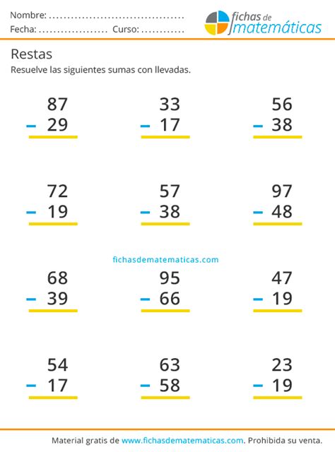 Cuaderno De Sumas Y Restas Con Llevadas Incluye Material Ideas Para