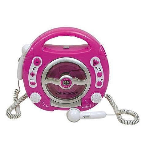 Lecteur CD 2 micros : Rose - Jeux et jouets Hey Music - Avenue des Jeux