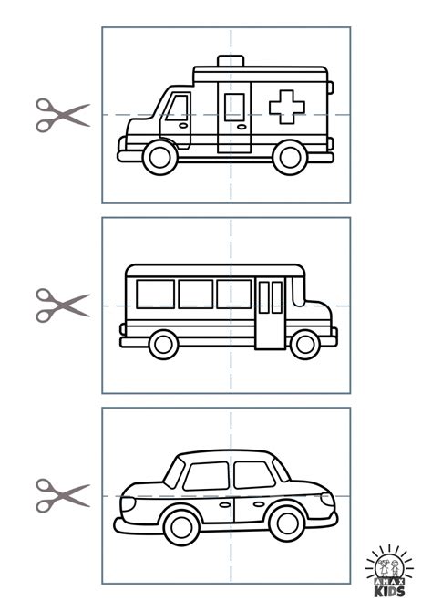 Printable car puzzles for kids | Amax Kids