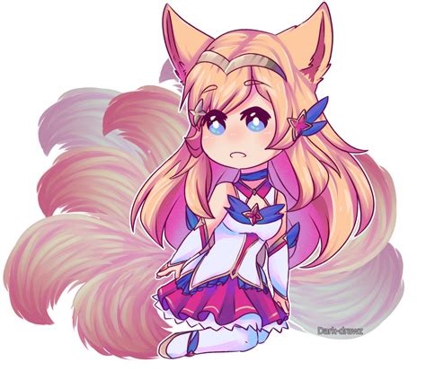 Star Guardian Ahri Lol Fanart By Dark Drawz On Deviantart