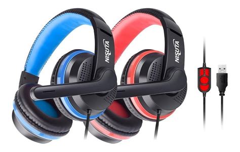 Auriculares Gamer Nisuta Con Microfono Vincha Usb Pc Stereo