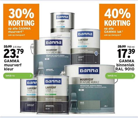 Gamma Muurverf Kleur Of Gamma Binnenlak RAL 9010 Aanbieding Bij GAMMA