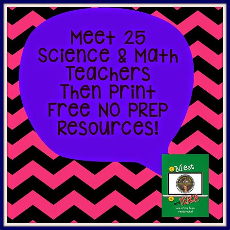 A Purple Speech Bubble With The Words Meet 25 Science And Math Teachers Then Print Free No Prep