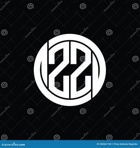 Zz Logo Monogram Shield Inside Circle Shape Vector Images Design