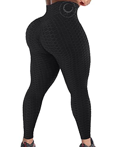 DREAMOON TIK Tok Leggings For Women Butt Lifting Scrunch Textured