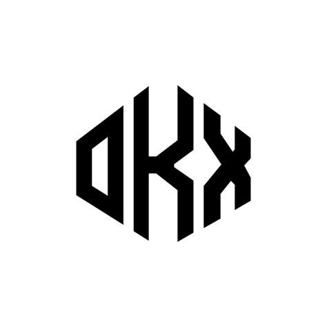 OKX letter logo design with polygon shape. OKX polygon and cube shape ...