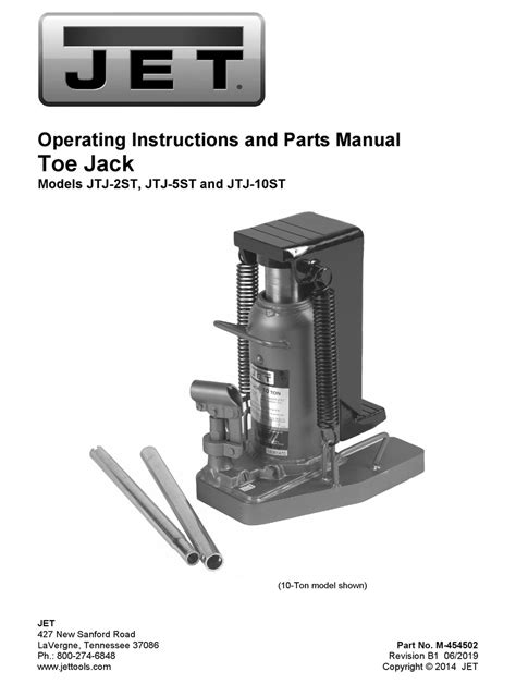 JET JTJ-2ST OPERATING INSTRUCTIONS AND PARTS MANUAL Pdf Download ...