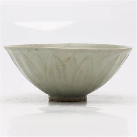 Sold Price Chinese Lotus Bowl In Longquan Celadon Porcelain Probably