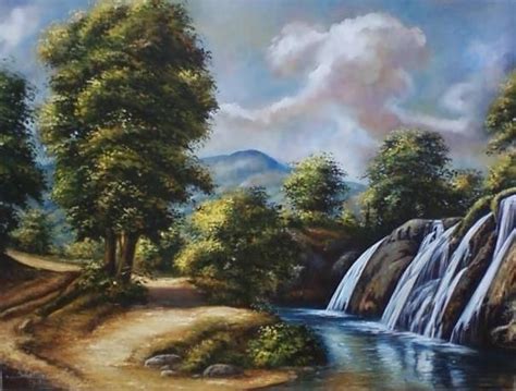 Paisaje Con Cascada Yunior Perez Artelista