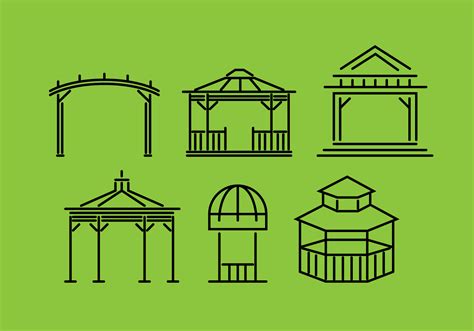 Gazebo Vector Set - Download Free Vector Art, Stock Graphics & Images