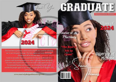 8 Page Graduation Magazine Template Fully Editable Template 2024