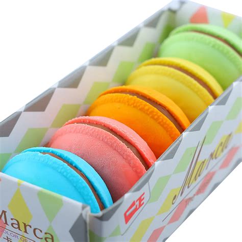 Buy 5pcs Cake Shape Pencil Eraser Macaron Eraser For
