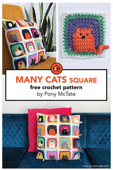 Many Cats Square Free Crochet Pattern In Crochet Crochet