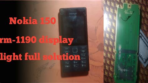 Nokia 150 Rm 1190 Display Light Full Solution Youtube