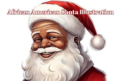 African American Santa Illustrations Graphic By Belux Business Brand