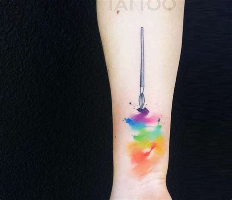 Paintbrush tattoo by Pablo Ortiz Tattoo | Post 24614