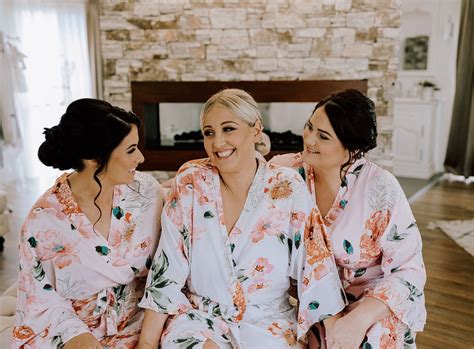 Ella Sage Green Lace Satin Bridesmaids Robe