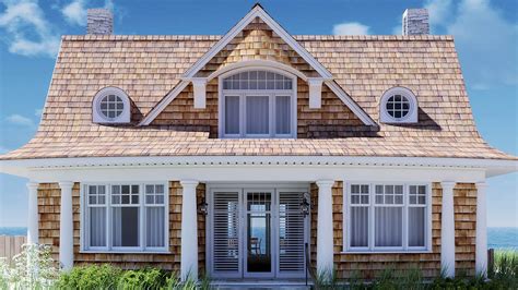 Oval Window Shingle Style Home