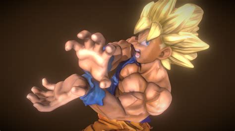 SS Goku Kamehameha 3D Model By AKIN Artaru0660 Aeb0faf Sketchfab