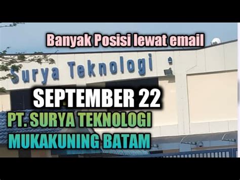 Pt Surya Pt Volex Batam Lowongan Kerja Batam Hari Ini Iklan Kota