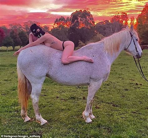 Model Imogen Anthony Poses Completely Nude With Just Her Hands Covering Her Modesty Daily Mail