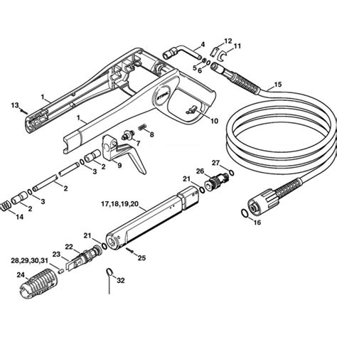 Spray Gun Spray Lance Wand For Stihl Re 105 K Cold Pressure Washers Lands Engineers