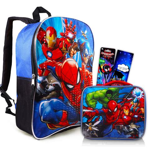 Buy Marvel Avengers Backpack And Lunch Box Set For Kids Bundle With