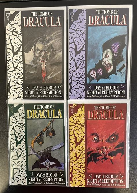 Epic Comics Tomb Of Dracula Books 1 4 Complete Set Lot Marv Wolfman