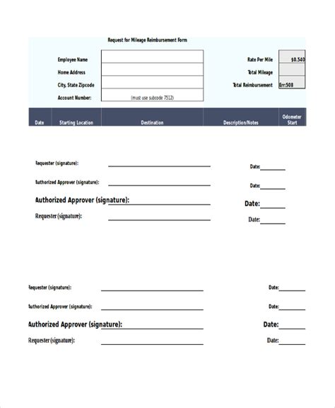 Free 11 Sample Mileage Reimbursement Forms In Ms Word Pdf Excel 16506 Hot Sex Picture