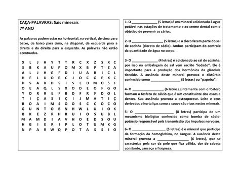 Gua E Sais Minerais Exerc Cios Braincp