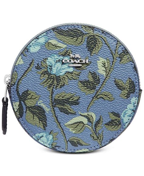 COACH Floral Round Coin Purse - Macy's