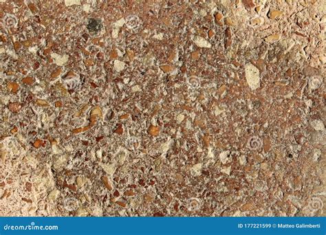 Reddish Conglomerate Rock Grains Texture on Rough Surface Stock Image ...