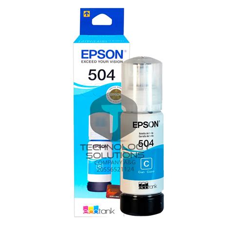 Botella De Tinta Epson T Al Color Cyan Contenido Ml Technology